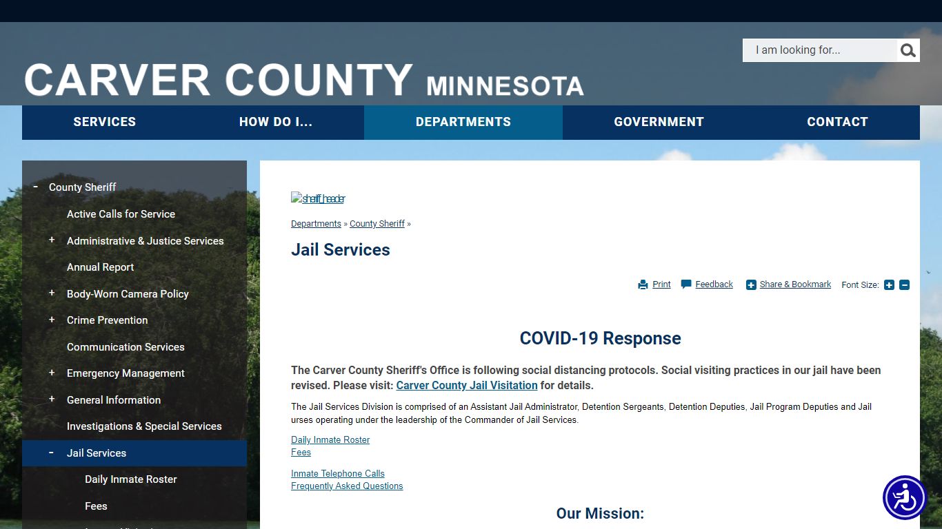 Jail Services | Carver County, MN